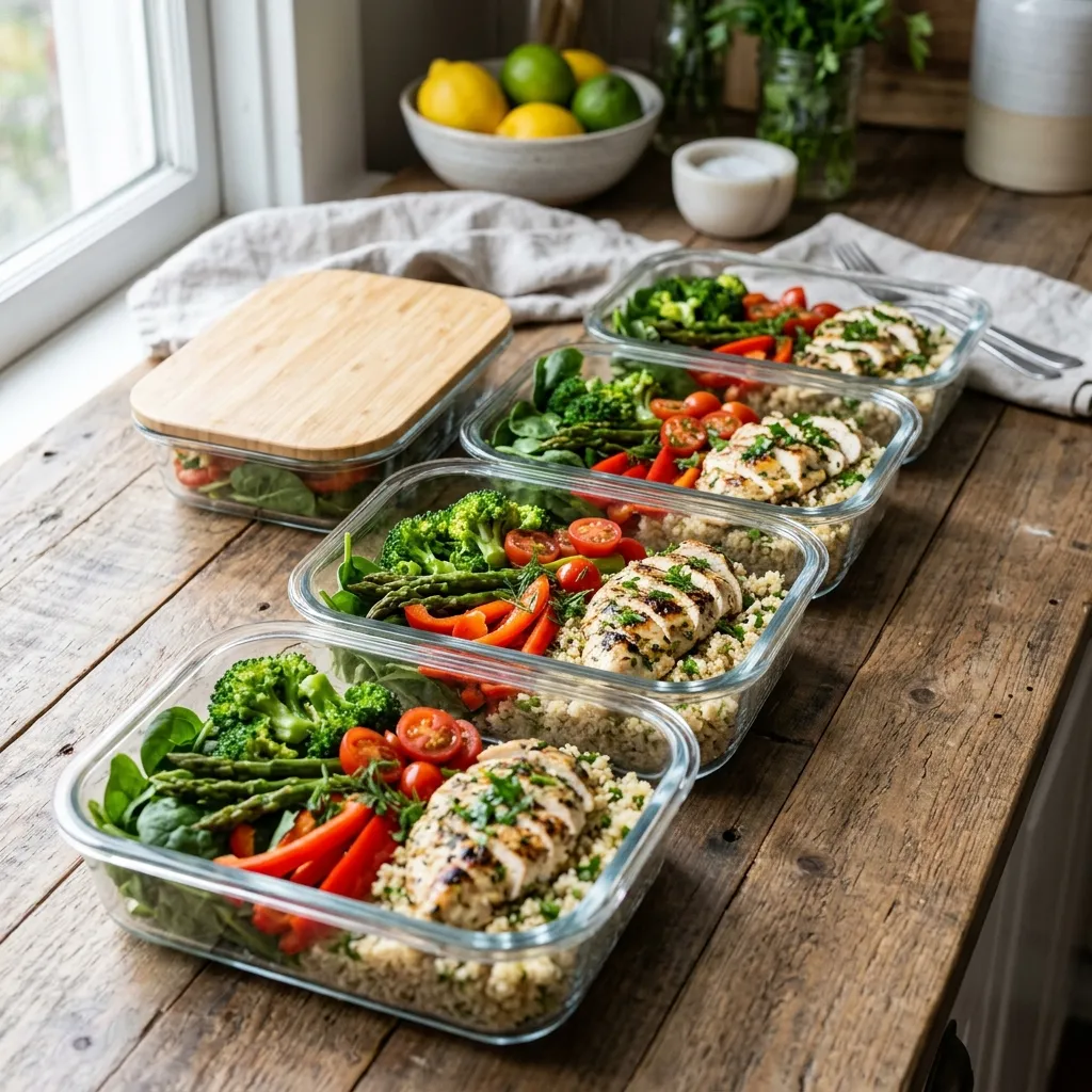 High-protein meal prep example for sustainable belly fat loss recommended by a South Carolina personal trainer