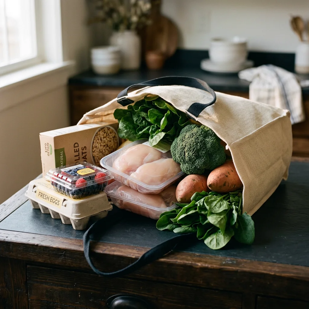 Grocery list for a calorie deficit meal plan