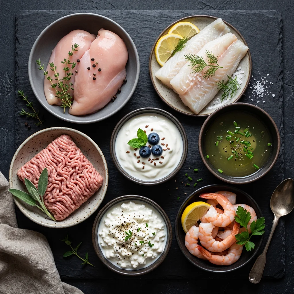 High protein low calorie foods for a calorie deficit meal plan