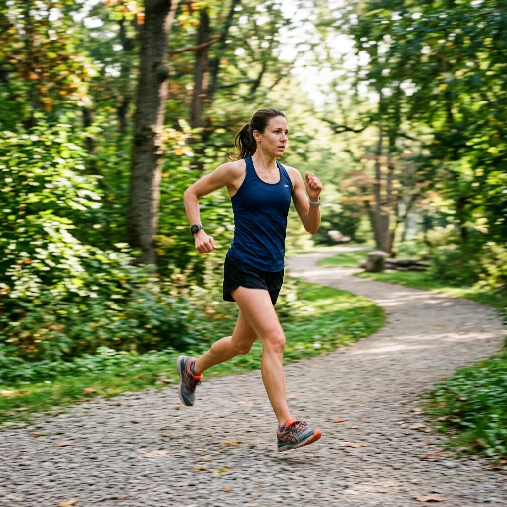 Person performing Japanese interval walking for fat loss